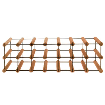 Vinreol RW-8 72,5x22,5 cm Brun Træ og Sort Stål