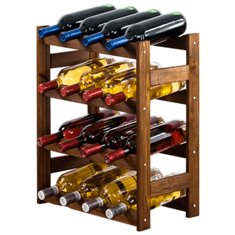 Vinreol RW1 16 Flasker 54x43x25 cm Brun Fyrretræ
