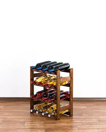 Vinreol RW1 16 Flasker 54x43x25 cm Brun Fyrretræ