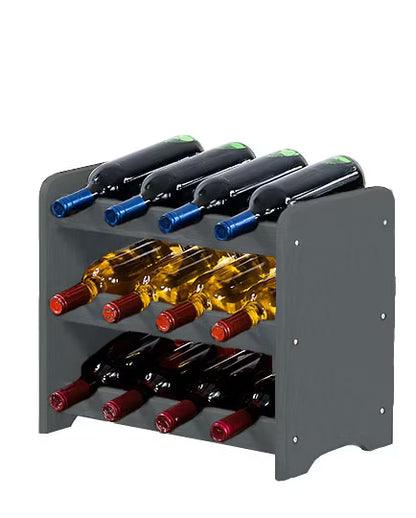 Vinreol RW16 12 Flasker Mørkegrå