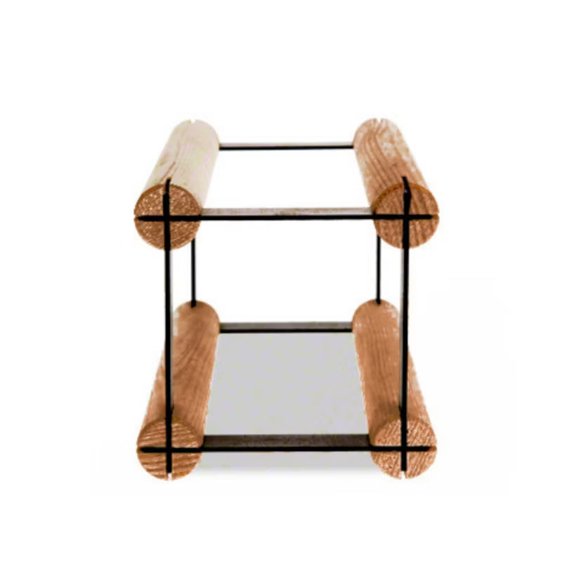 Vinreol RW8 12,5x24,5 cm Sort og Brun Træ