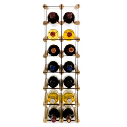 Vinreol RW8 til 14 Flasker 22,5x24,5x72,5 cm Sort og Natur
