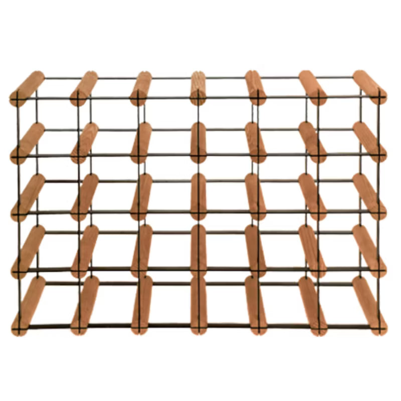 Vinreol RW8 til 24 Flasker 62,5x42,5 cm Brun Træ og Metal