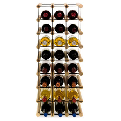 Vinreol RW8 til 24 Flasker 32,5x24,5x82,5 cm Natur Sort
