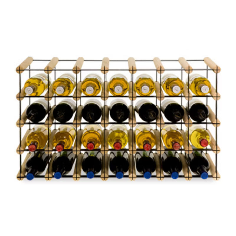 Vinreol RW-8 72,5x24,5x42,5 cm Fyrretræ Sort