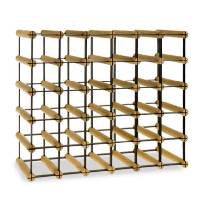 Vinreol RW8 til 30 Flasker 62,5x24,5x52,5 cm Natur Sort