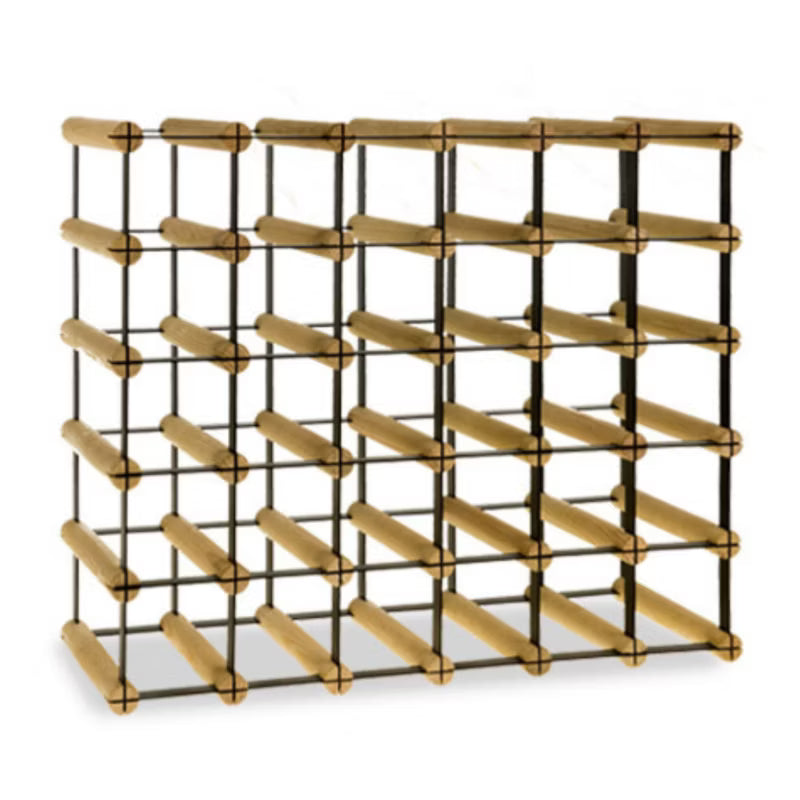 Vinreol RW8 til 30 Flasker 62,5x24,5x52,5 cm Natur Sort