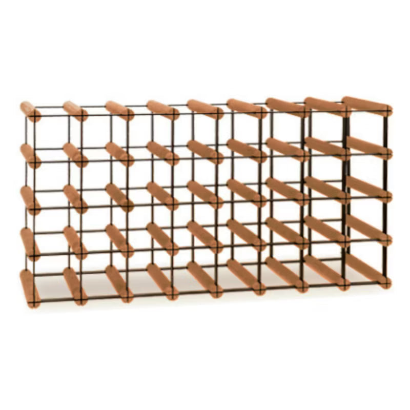 Vinreol RW8 82,5x24,5x42,5 cm til 32 Flasker Brun Metal og Træ