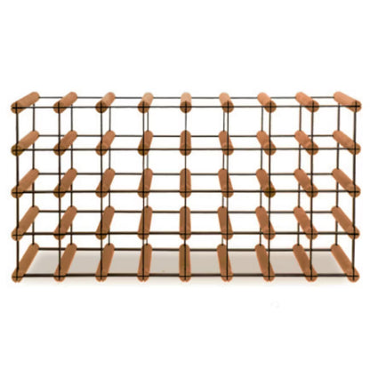 Vinreol RW8 82,5x24,5x42,5 cm til 32 Flasker Brun Metal og Træ