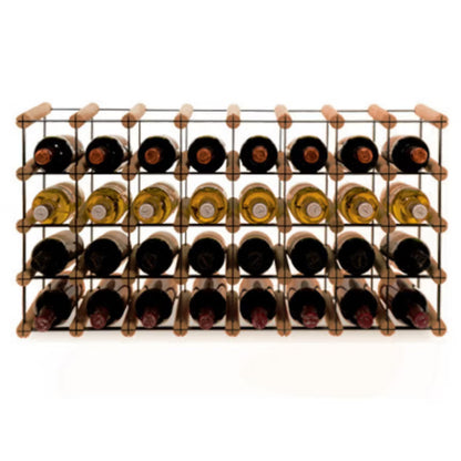 Vinreol RW8 82,5x24,5x42,5 cm til 32 Flasker Brun Metal og Træ