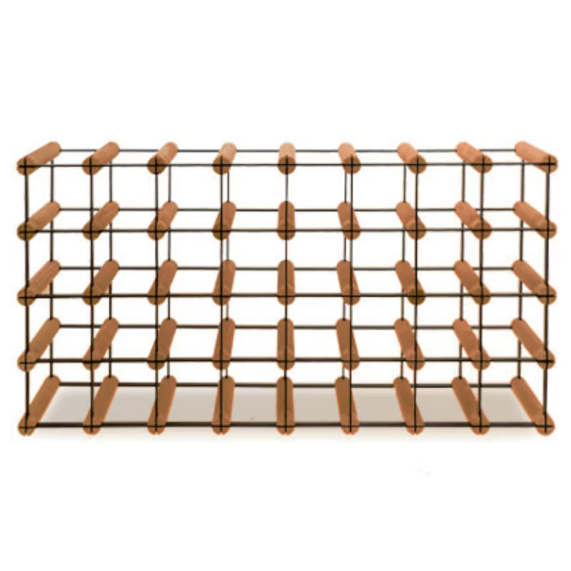Vinreol RW8 82,5x24,5x42,5 cm til 32 Flasker Brun Metal og Træ