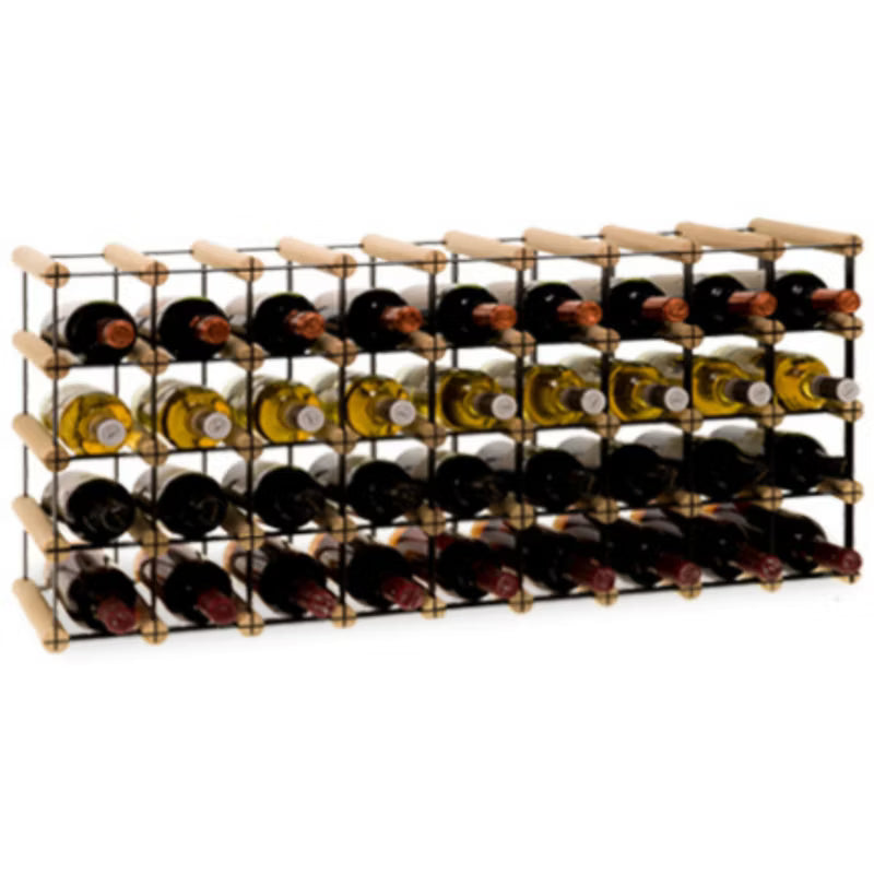 Vinreol RW-8 36 Flasker 92,5x42,5 cm Natur Sort