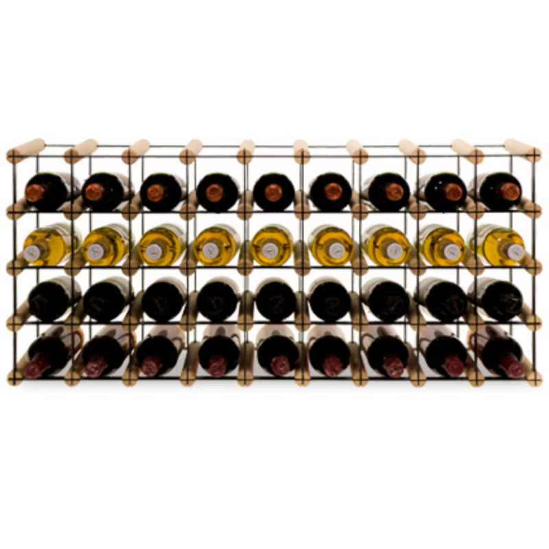 Vinreol RW-8 36 Flasker 92,5x42,5 cm Natur Sort