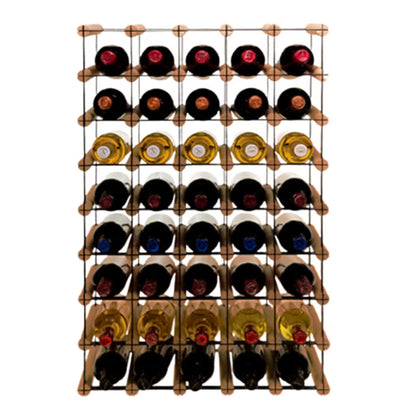 Vinreol RW-8 52,5x82,5 cm Brun Sort Metal Træ