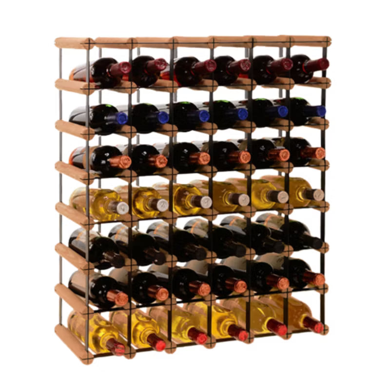 Vinreol RW8 42 Flasker Brun Metal og Træ
