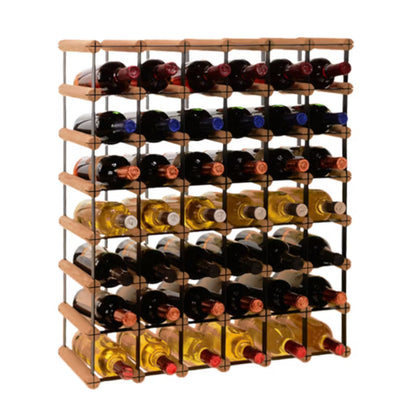 Vinreol RW8 42 Flasker Brun Metal og Træ