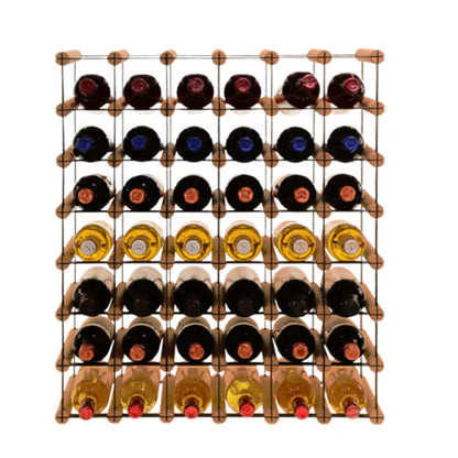 Vinreol RW8 42 Flasker Brun Metal og Træ