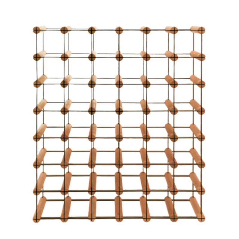 Vinreol RW8 42 Flasker Brun Metal og Træ
