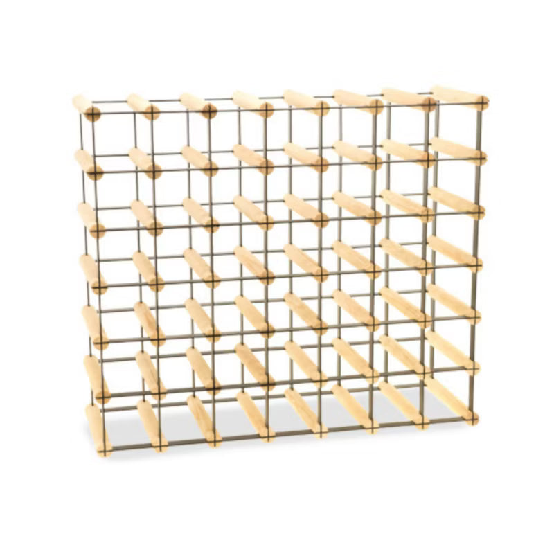 Vinreol RW8 72,5x24,5x62,5 cm Sort og Natur til 42 Flasker