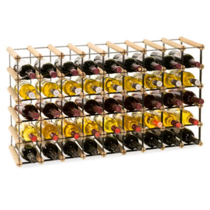 Vinreol RW8 92,5x24,5x52,5 cm til 45 Flasker Sort Natur