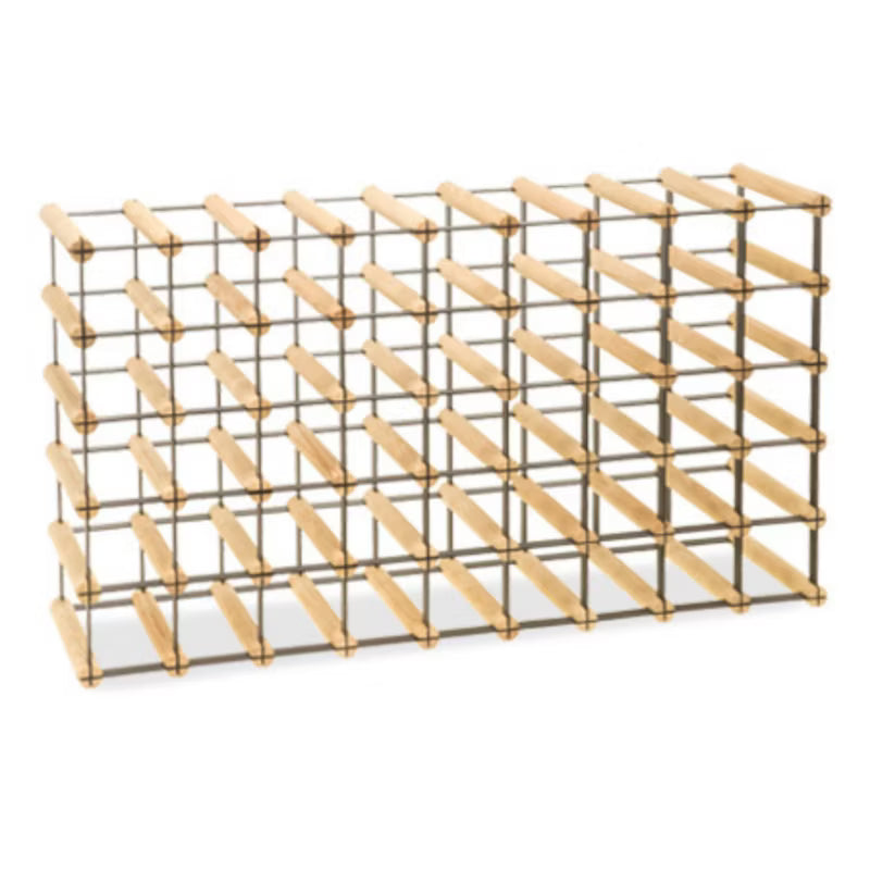 Vinreol RW8 92,5x24,5x52,5 cm til 45 Flasker Sort Natur