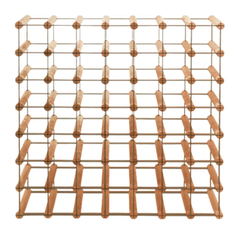 Vinreol RW8 72,5x72,5 cm 49 Flasker Brun Metal Træ
