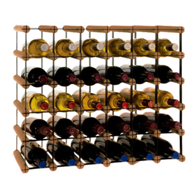 Vinreol RW8 52,5x62,5 cm 30 Flasker Brun og Sort
