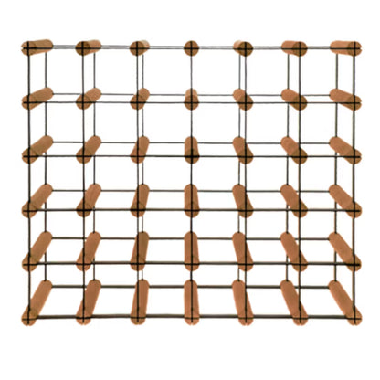 Vinreol RW8 52,5x62,5 cm 30 Flasker Brun og Sort