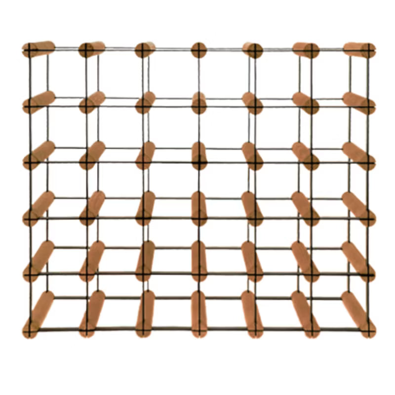 Vinreol RW8 52,5x62,5 cm 30 Flasker Brun og Sort
