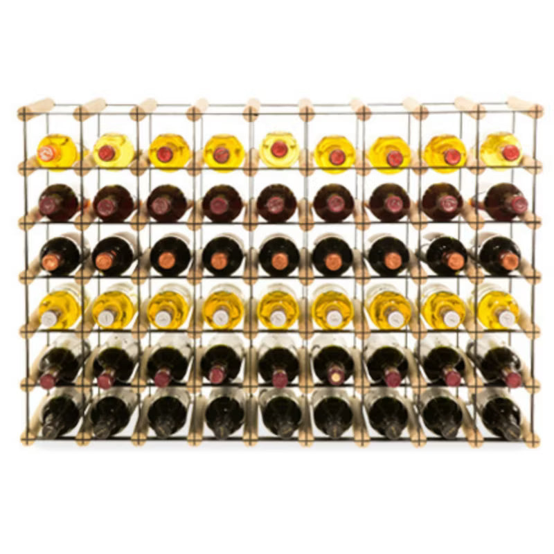 Vinreol RW8 92,5x62,5 cm Til 54 Flasker Sort Natur