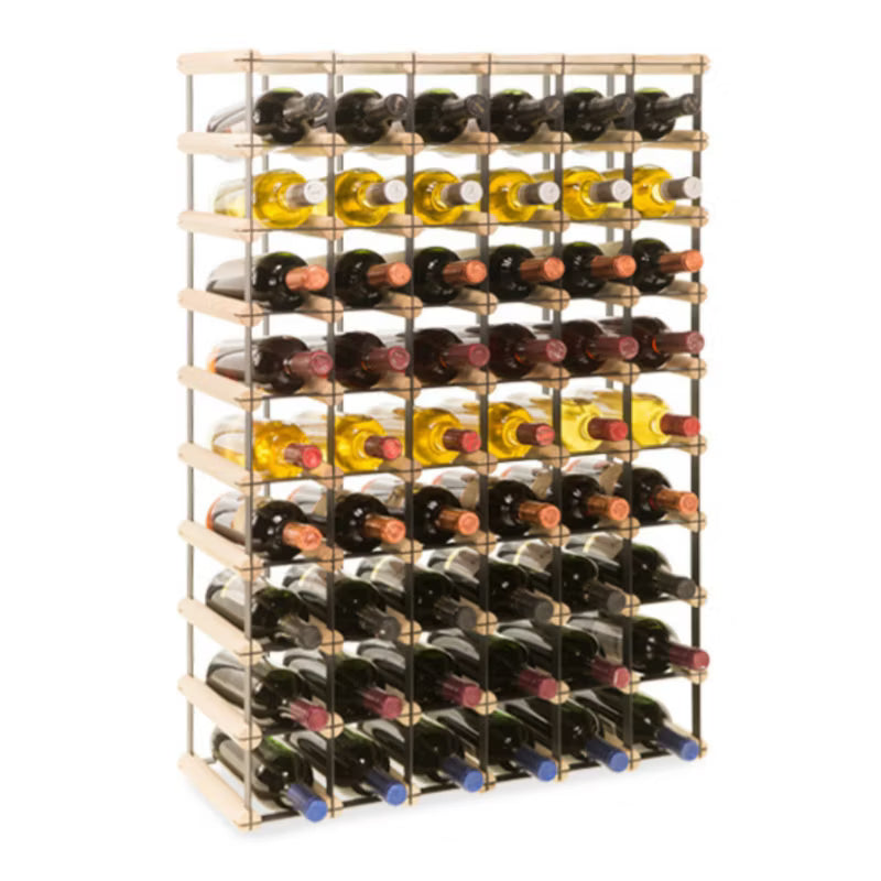 Vinreol RW8 til 54 Flasker 62,5x24,5x92,5 cm Natur