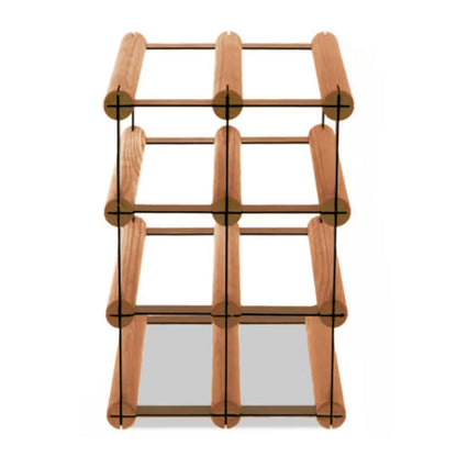 Vinreol RW8 22,5x24,5x32,5 cm Brun Træ og Sort Metal