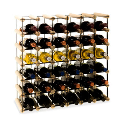 Vinreol RW8 62,5x62,5 cm 36 Flasker Sort Træ