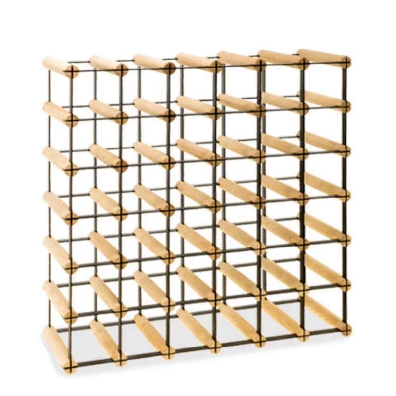 Vinreol RW8 62,5x62,5 cm 36 Flasker Sort Træ