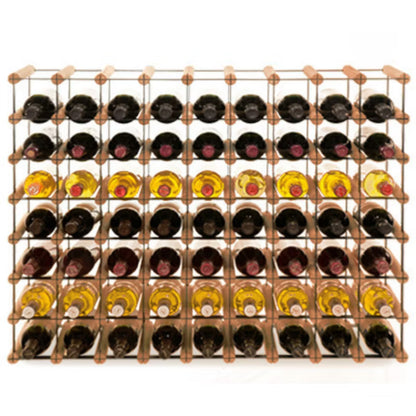 Vinreol RW8 92,5x24,5x72,5 cm Brun Træ og Sort Metal