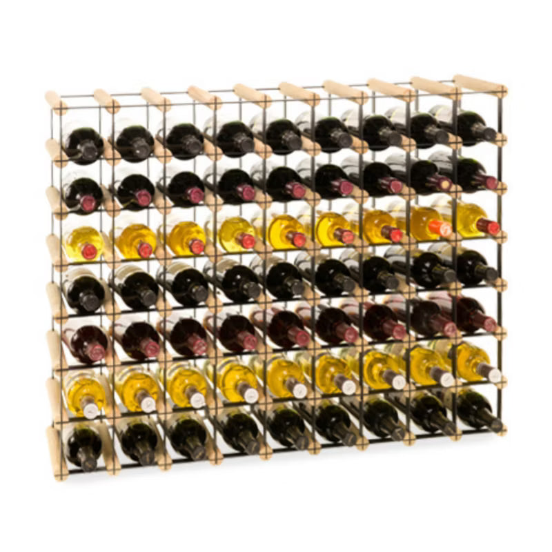 Vinreol RW8 Til 63 Flasker 92,5x72,5 cm Natur Sort