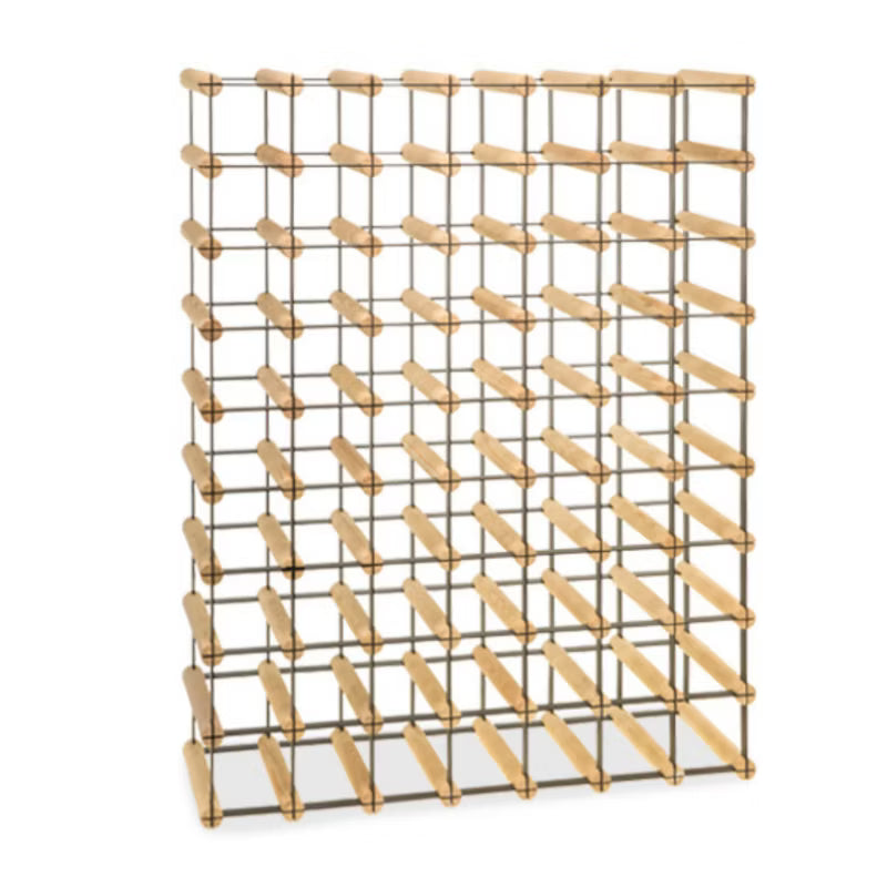 Vinreol RW8 72,5x92,5 cm 63 Flasker Træ Sort