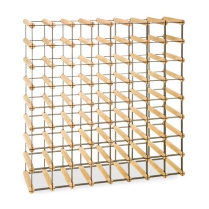 Vinreol RW8 82,5x82,5 cm 64 Flasker Sort Fyrretræ