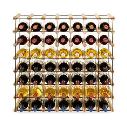 Vinreol RW8 72,5x72,5 cm til 49 Flasker Sort Træ