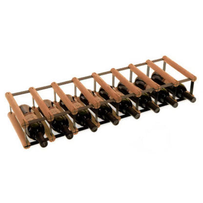 Vinreol RW8 til 8 Flasker 82,5x24,5 cm Brun Træ og Sort Stål