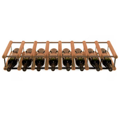 Vinreol RW8 til 8 Flasker 82,5x24,5 cm Brun Træ og Sort Stål