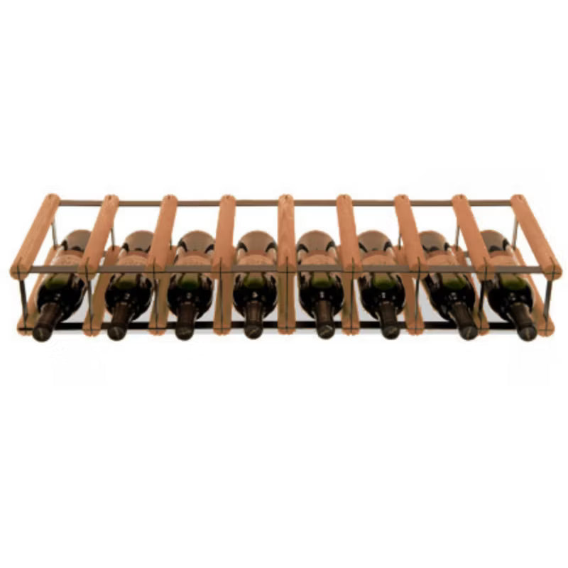 Vinreol RW8 til 8 Flasker 82,5x24,5 cm Brun Træ og Sort Stål
