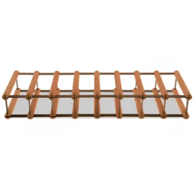 Vinreol RW8 til 8 Flasker 82,5x24,5 cm Brun Træ og Sort Stål