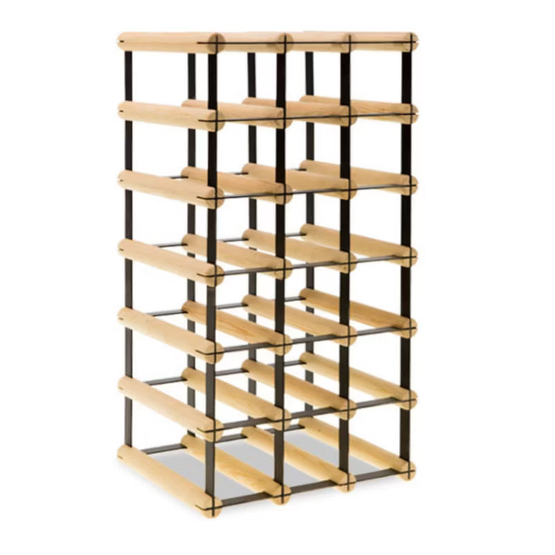 Vinreol RW8 til 18 Flasker Sort Træ