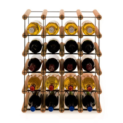 Vinreol RW8 til 20 Flasker 42,5x24,5x52,5 cm Sort og Brun