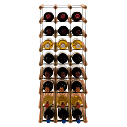 Vinreol RW8 til 24 Flasker 32,5x24,5x82,5 cm Sort Træ