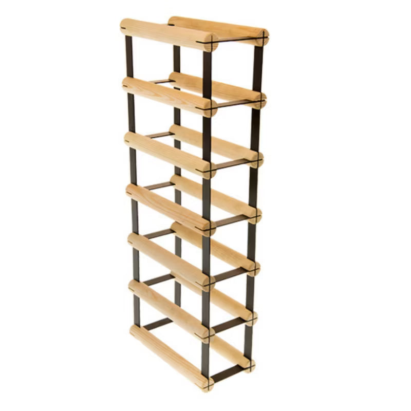 Vinreol RW8 til 6 Flasker Sort Træ
