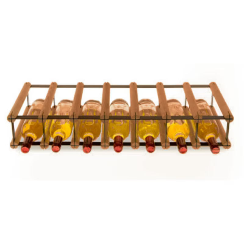 Vinreol RW8 til 7 Flasker Sort Brun Træ