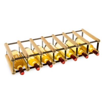 Vinreol RW8 til 7 Flasker 72,5x24,5 cm Sort Træ
