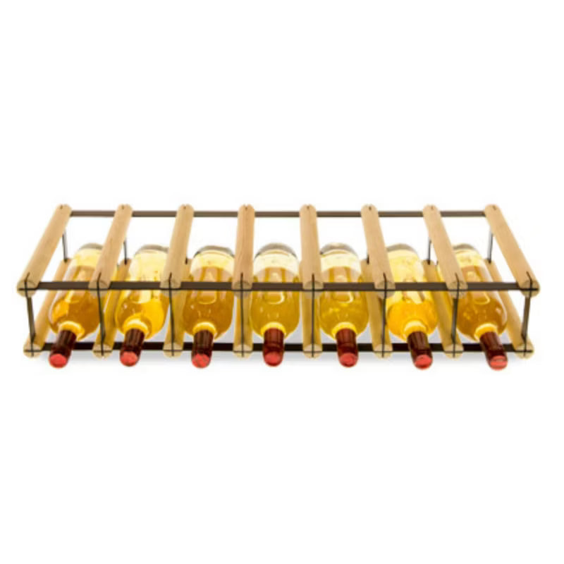 Vinreol RW8 til 7 Flasker 72,5x24,5 cm Sort Træ